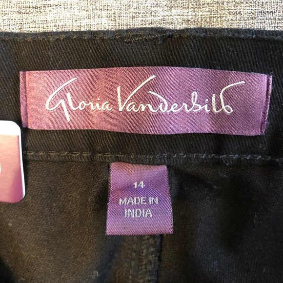 NWT - GLORIA VANDERBILT Jeans Amanda style - high rise - Women's Size 14 - black - Picture 3 of 5
